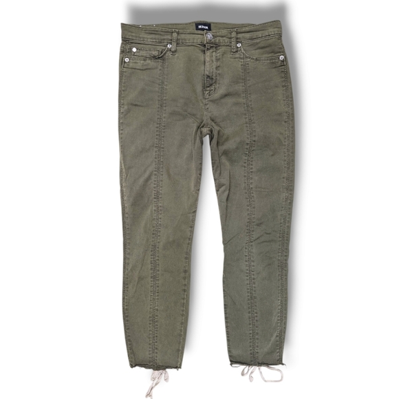 HUDSON NICO MID RISE LACE UP SKINNY CROP PANTS JEANS - Picture 1 of 8